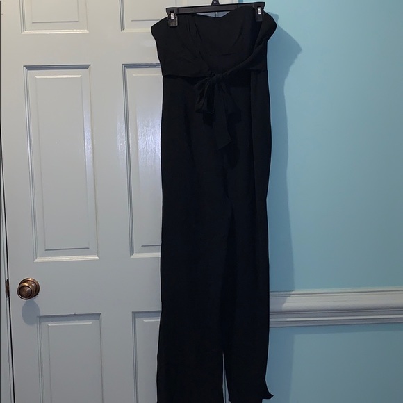 NWT black strapless jumpsuit - Picture 2 of 3